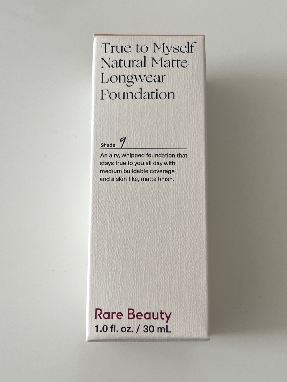Rare Beauty True to Myself Natural Matte Longwear Foundation ​- 9 Light Neutral